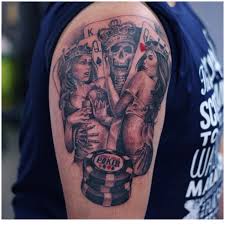 Our website provides the visitors with some great king and queen card suite backpiece tattoo. Gangster Queen Card Tattoo Novocom Top