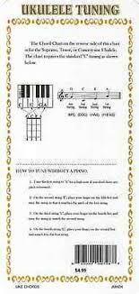 Uke Chord Chart For Ukulele Lesson G C E A 4 99 Picclick