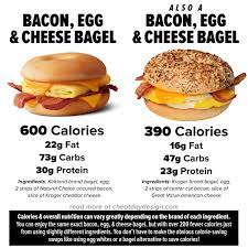 How Many Calories Are In A Bacon Egg And Cheese Bagel
