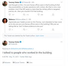 More images for tommy vietor twitter » Daniel Rubenstein On Twitter Tommy Vietor Former Spokesman For President Obama Said He S Sure That Hamas Offices Were In The Building In Gaza City Where Ap And Al Jazeera Also Had Offices