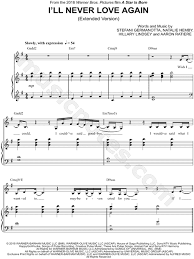 Don't wanna feel another touch don't wanna start another fire don't wanna know another kiss no other name fallin' off my lips don't wanna give my heart away to another stranger or let another day begin won't even let the sunlight in no, i'll never love. I Ll Never Love Again Extended Version From A Star Is Born 2018 Sheet Music In G Major Transposable Download Print Never Love Again A Star Is Born Sheet Music