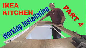 A breakfast bar is a versatile addition to any kitchen. Ikea Kitchen Part 4 Laminate Ikea Worktop Cutting With Inset Sink And Hob Youtube