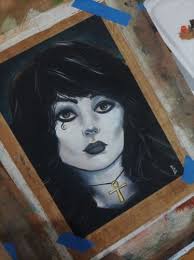 Death original artwork by David Baldo 7"x10"