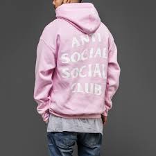 Anti Social Social Club Pink Hoodie Womens Size Small