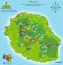 Carte Des Randonnees De La Reunion Carte Randonnee La Reunion Randonnee