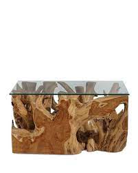 Teak Root Coffee Table With Glass Top Glass Top Coffee Table Coffee Table Coffee Table Wood