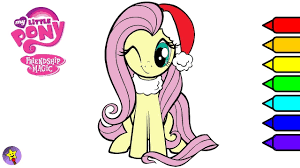 My Little Pony Fluttershy In Santa Hat Digital Coloring Page Video Mylittlepony Mlp Mlpfim Fluttersh My Little Pony Coloring Coloring Books Coloring Pages