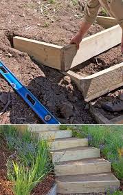 Comment Construire Des Escaliers Exterieurs Escalier De Jardin Amenagement Jardin En Pente Marches Jardin