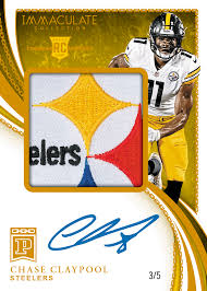 The appeal with claypool stems from his size, catch radius and straight line speed. 2020 Panini Immaculate Collection Football Bc Premium Patch Rookie Autographs Gold 26 Chase Claypool 3 5