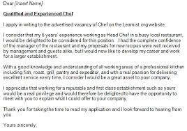 There are plenty of opportunities to land a chef position but it won't just be handed to you. Chef Cover Letter Example Learnist Org