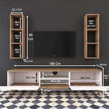 Rani A5 Duvar Rafli Kitaplikli Tv Unitesi Duvara Monte Fiyati In 2020 Tv Wall Unit Tv Room Design Tv Unit Furniture