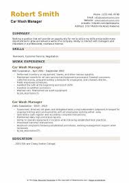 However, their role is not just limited to managing money. Car Wash Manager Resume Samples Qwikresume