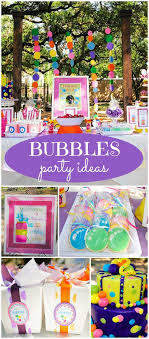 Birthday Themes For Kids Bubbles Birthday Victoria S Bubbles Themed 2nd Birthday Party Catch My Party Bubble Birthday Parties Bubble Party Bubble Birthday