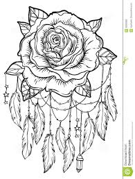 Dreamcatcher coloring dreamcatcher mandala games for animal start drawing adults coloring dreamcatcher mandala now! Dream Catcher With Rose Flower Detailed Vector Illustration Iso Stock Vector Dream Catcher Coloring Pages Dream Catcher Tattoo Design Dream Catcher Drawing