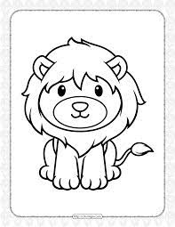 Your baby is absorbing their surroundings during each waking moment. Baby Lion Coloring Pages