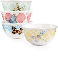 Lenox / made in indonesia. Lenox Butterfly Meadow Trellis Set Of 4 Dessert Bo Edit Description Lenox Butterfly Meadow Dessert Bowls Bowl