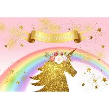 Rainbow unicorn background mermaid glittering vector. 7x5f Happy Birthday Gold Glitter Unicorn Rainbow Ribbon Crown Custom Photo Studio Backdrop Background Vinyl 220cm X 150cm Background Aliexpress