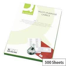 Every template size has the following options: Q Connect 21 Per Sheet Multi Purpose Labels 63 5x38mm 10500 Labels Hunt Office Ireland