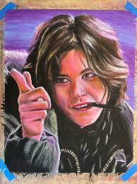 At My Online Live Art Class (Oil pastel