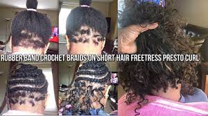 How To Rubber Band Method Crochet Braids On Very Short Hair Freetress Very Short Hair Short Hair Styles Braids For Short Hair