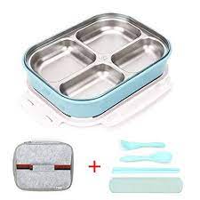 Stackable kitchen storage containers for food, set of 5 4.8 out of 5 stars 13. Maiyuansu Stainless Steel Lunch Box Set Food Storage Container 4 Compartments With Insulated Bag And Cutlery For Adults Kids Students Blue Buy Online In Antigua And Barbuda At Antigua Desertcart Com Productid 62020312