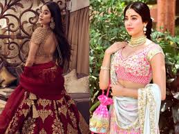 Janhvi kapoor's red lehenga featured intricate crafts. From Dark Shades To Pastel Hues 7 Times Janhvi Kapoor Won The Internet With Her Exquisite Lehengas The Times Of India