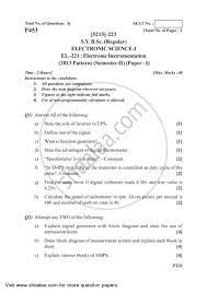 Eqps is a system that gather collections of past question papers from 2000 and up to the current year. Electronic Instrumentation 2017 2018 B Sc Electronic Science Semester 4 Sybsc 2013 Pattern Question Paper With Pdf Download Shaalaa Com