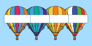 Free hot air balloon template printable. Editable A4 Hot Air Balloons Stripes