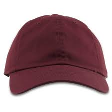 Burgundy Blank Adjustable Dad Hat Cap Swag