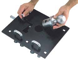 Utilizes same base rails as fifth wheel hitches. Reese Remove A Ball Gooseneck Hitch