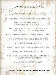 The ten commandments are ten fundamental laws given by god to moses on mount sinai. Amazon Com The Ten Commandments Poster Print By Jennifer Pugh 9 X 12 Posters Prints