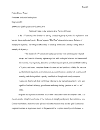 Doc Spiritual Union In The Metaphysical Poetry Of Donne Felipe Grossi Togni Academia Edu