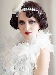 Vintage Damen Frisuren Im Stil Der 20er Jahre Kurz Haar Frisuren Haar Styling 20er Jahre Haar Gatsby Frisuren