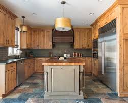 Furniture Attractive Rustic Kitchen With Knotty Pine Cabinets Also Classic Kitchen Island Desig Knotty Pine Kitchen Pine Kitchen Cabinets Knotty Pine Cabinets