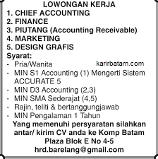 Kepulauan riau, indonesia · 471 hotel tersedia. Lowongan Kerja Staff Accounting Lulusan Sma Dan D3 Di Batam Lowongan Kerja Batam 2021