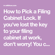 Pick file cabinet lock paperclip. How To Pick A Filing Cabinet Lock 11 Steps With Pictures Filing Cabinet Cabinet Locks Lock