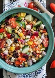 The Easiest Chopped Greek Chickpea Salad Ambitious Kitchen Recipe Vegetarian Recipes Recipes Delicious Salads