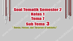 10 jumlah soal uraian : Latihan Soal Tema 7 Kelas 1 Sub Tema 3 Nurul Hidayah