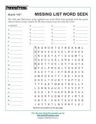 Penny press for two players. Missing List Ws Pennydellpuzzles