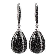 Black And White Diamond Earrings Black And White Diamond Disco Ball Earrings White Diamond Earrings Black And White Earrings Stylish Earring