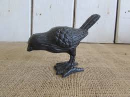 Small Bird With White Ring Around Neck Cast Iron Bird Vintage Cast Iron Bird Small Cast Iron Bird Etsy Black Bird Fly Little Black Bird Black Bird