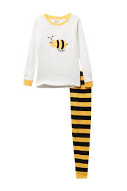 Leveret Bumblebee Pajama Set Toddler Little Girls Big Girls Nordstrom Rack