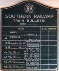 Southern Railway Train Bulletin Train Departures Board Old Train Station