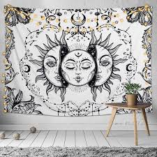 Bohemian wall decor is a great way to bring life, culture and mystery to any room in your home. Pattern 1 L 200x148cm Dremisland Tapestry Moon Sun Psychedelic Wall Hanging Many Fractal Faces Tapestries Indian Mandala Bohemian Hippie Beach Throw Blanket For Bedroom Decor 79x58inch Home Kitchen Tapestries Clinicadelpieaitanalopez Com