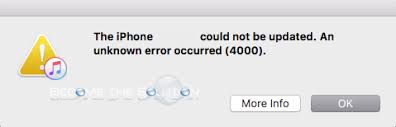 Fix Iphone Could Not Be Updated Error 4000 Itunes