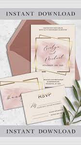 Modern Wedding Invitation Template Modern Wedding Invite Geometric Wedding Invitation Instant Download Modern Wedding Invitations Templates Geometric Wedding Invitation Wedding Invitation Cards