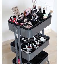 45 Creative Ways To Use A Raskog Ikea Cart Get Organized This Year With The Versatile 3 Tier Raskog Ikea Ikea Makeup Storage Diy Makeup Storage Ikea Raskog