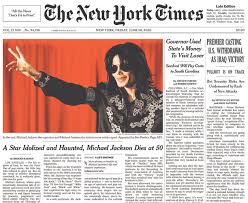 Lieutenant fred corral told cnn jackson, 50, was pronounced dead at 2:26 pm at a hospital in los angeles after reportedly suffering a cardiac arrest. New York Times Otd On Twitter Otd June 26th 2009 Michael Jackson Dead At 50 Nytimes Http T Co Cshytlglpq