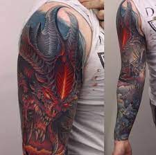 Diablo Sleeve By John Anderton Tattoos For Guys Tattoos Mens Sleeve Tattoo Designs