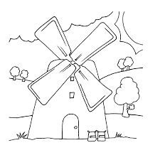 We found a picture of windmill to color. Windmill Coloring Pages Books 100 Free And Printable Coloring Home